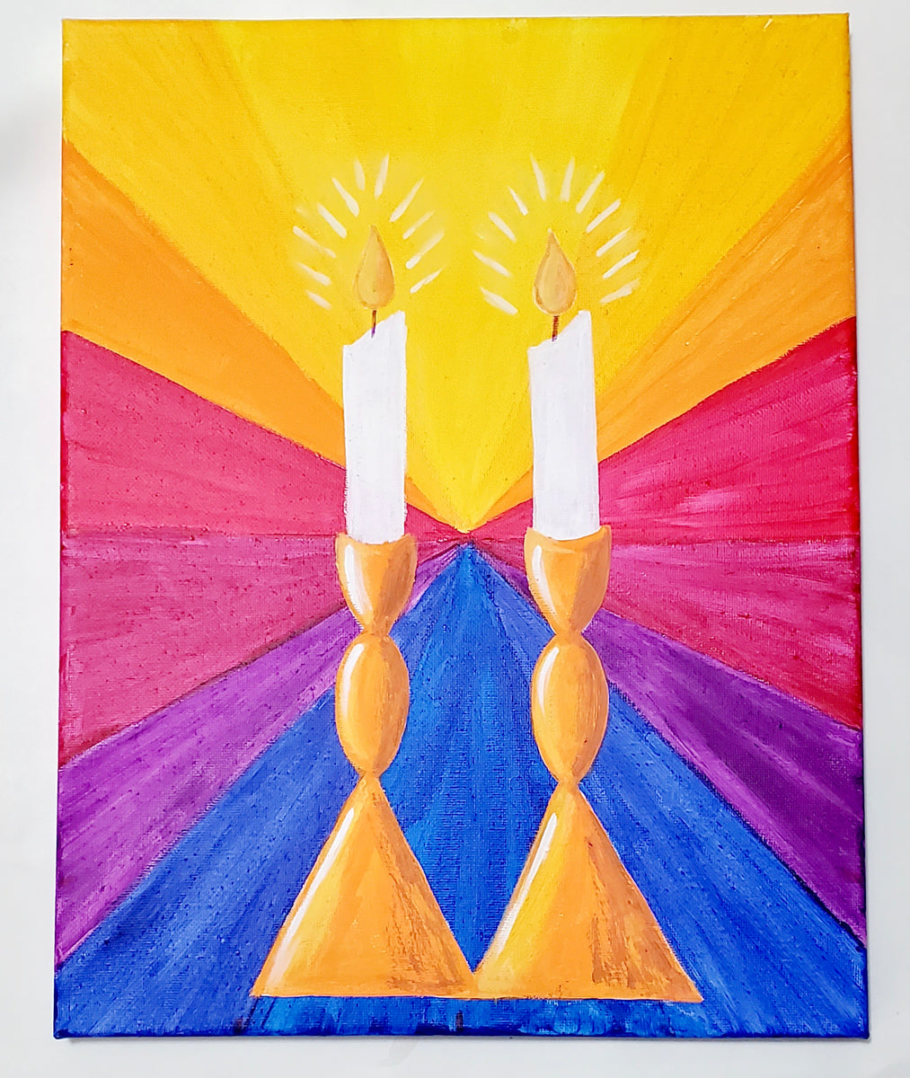 Candelabras - Shabbat Candles - Paint Kit – Dip N' Paint